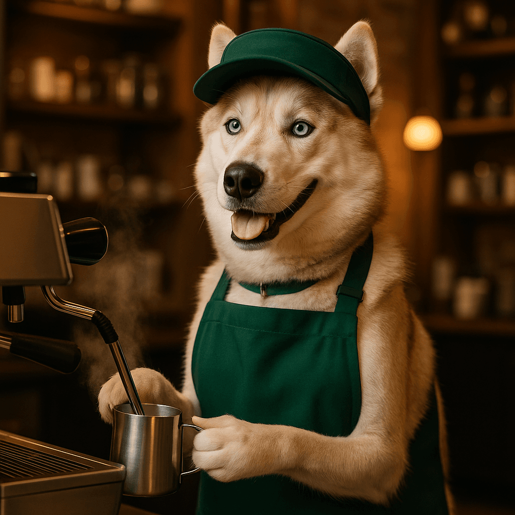 Dog as Barista
