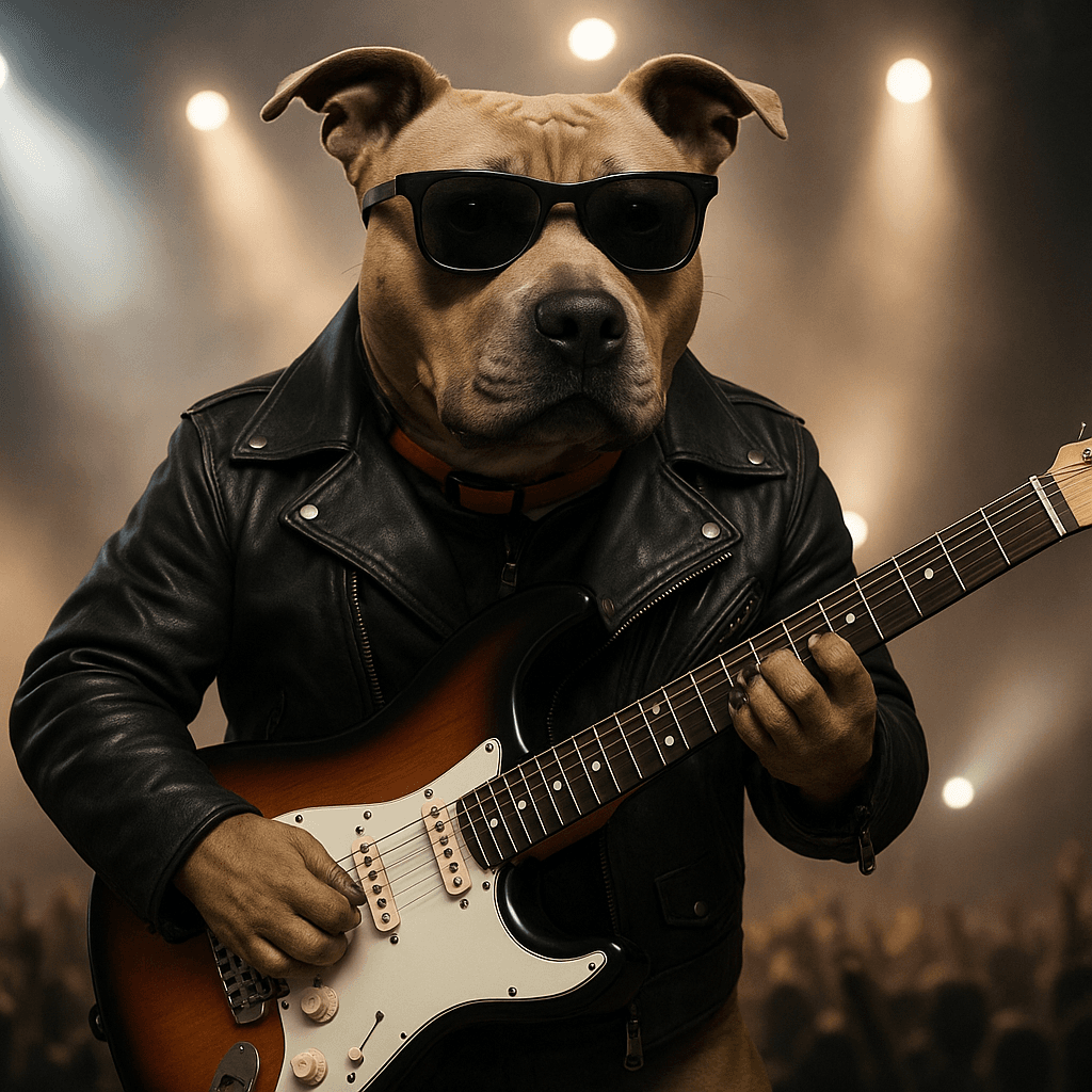 Dog as Rock Star