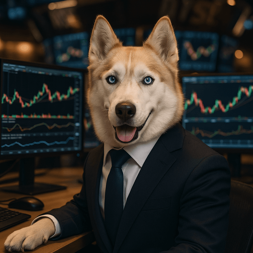 Dog as Wall Street Trader